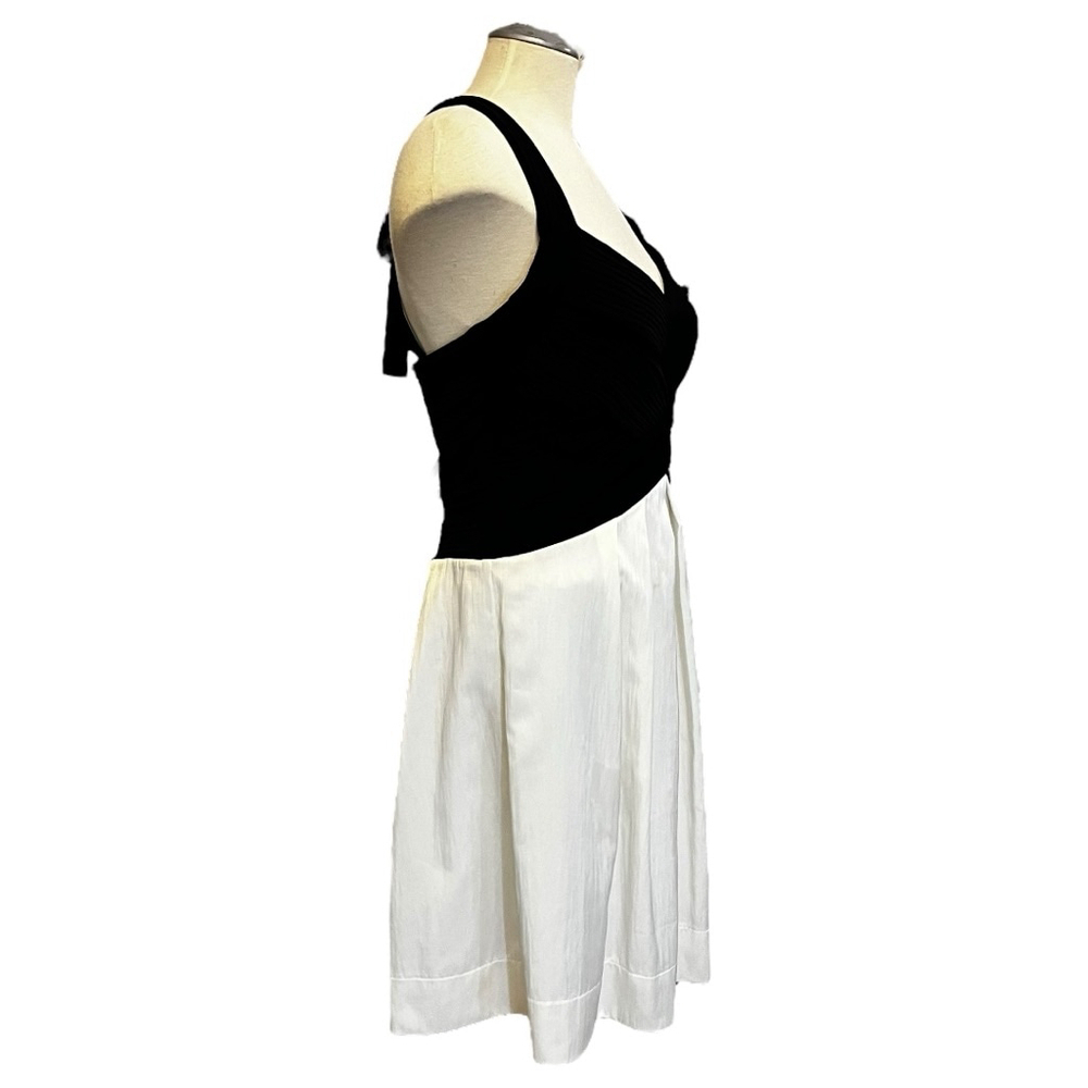 Frank Lyman Evening Cocktail Halter Colourblock Dress Black/White US 8 - Picture 9 of 15